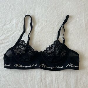 Missguided Black Lace Balconette Bra Size 32A NWOT